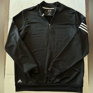 Adidas Mens Black Quarter-Zip Pullover